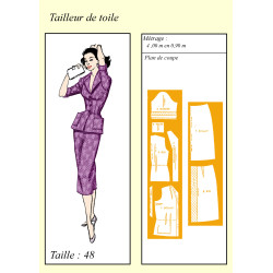 Skirt suit canvas 1952