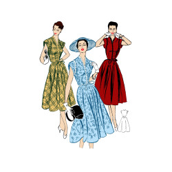 Robe décolettée 1952