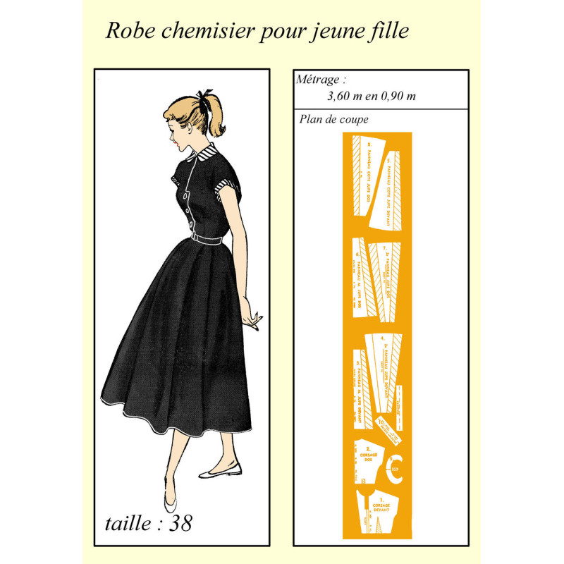 Robe chemisier pour jeune fille