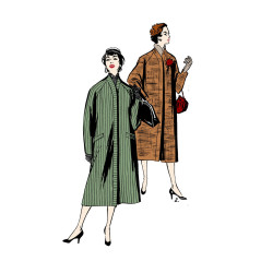 Manteau bord à bord 1955