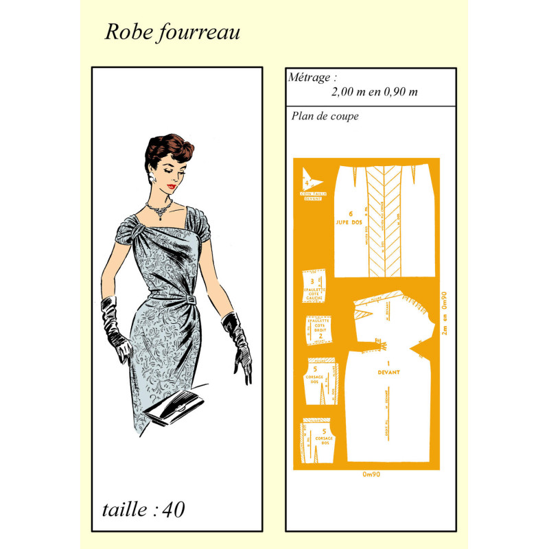 Robe fourreau 1957