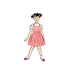 Straight dress with dress chasuble for girl