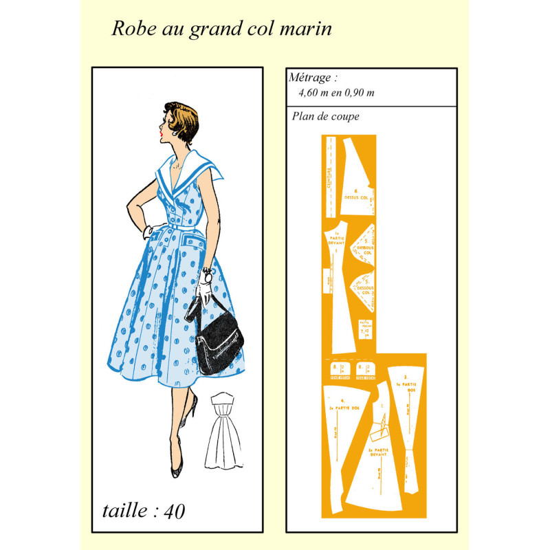 Robe au grand col marin 1954