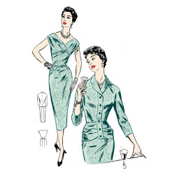 ensemble robe et veste 1955