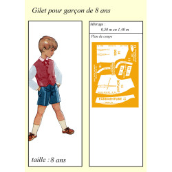 Tailleur mode et gilet pour garçon de 8 ans