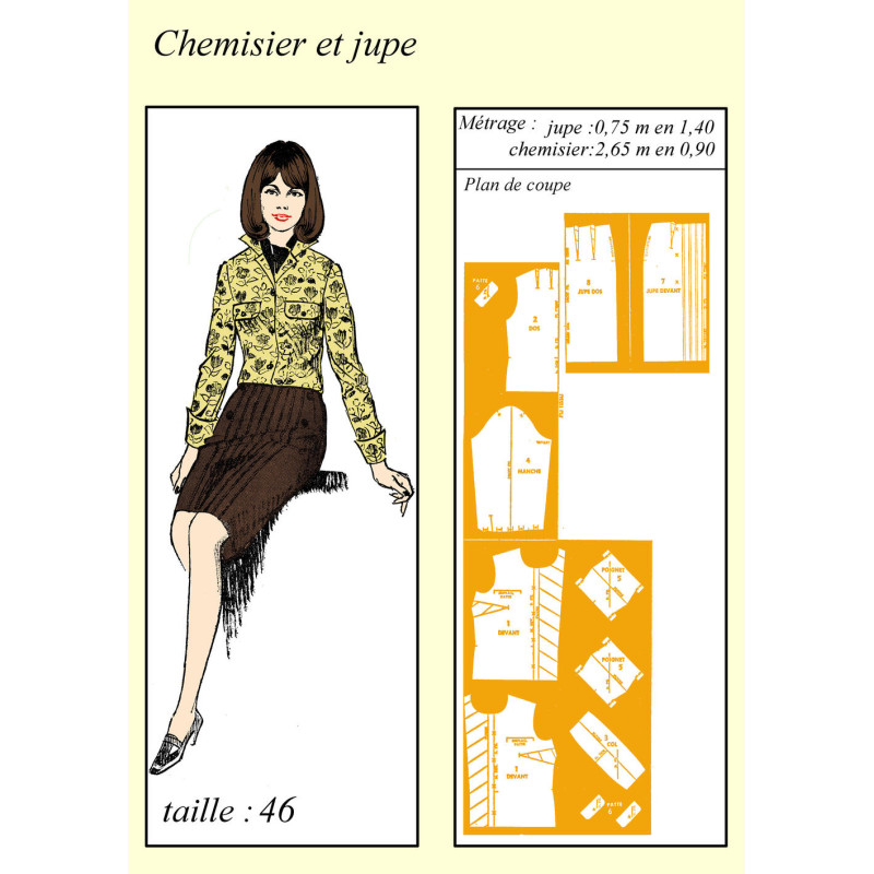 chemisier et jupe 1966