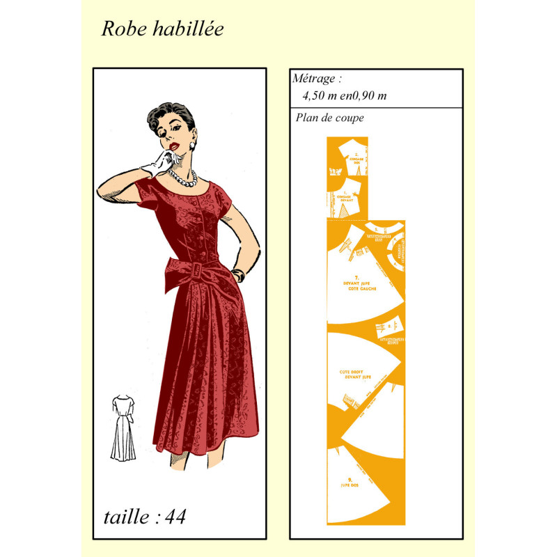 robe habillée de 1955